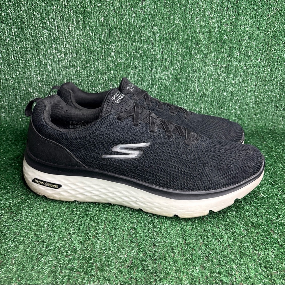 SKECHERS GO WALK HYPER BURST BLACK SHOES SNEAKERS MENS SIZE 13